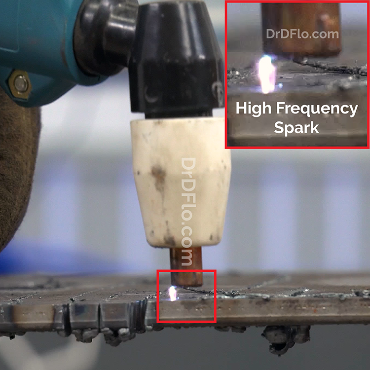 Schematic of high frequency plasma arc ignition