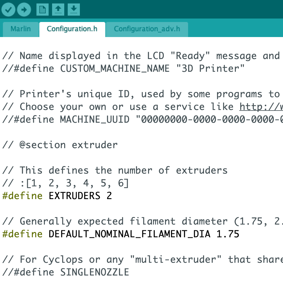 Marlin configuration variables