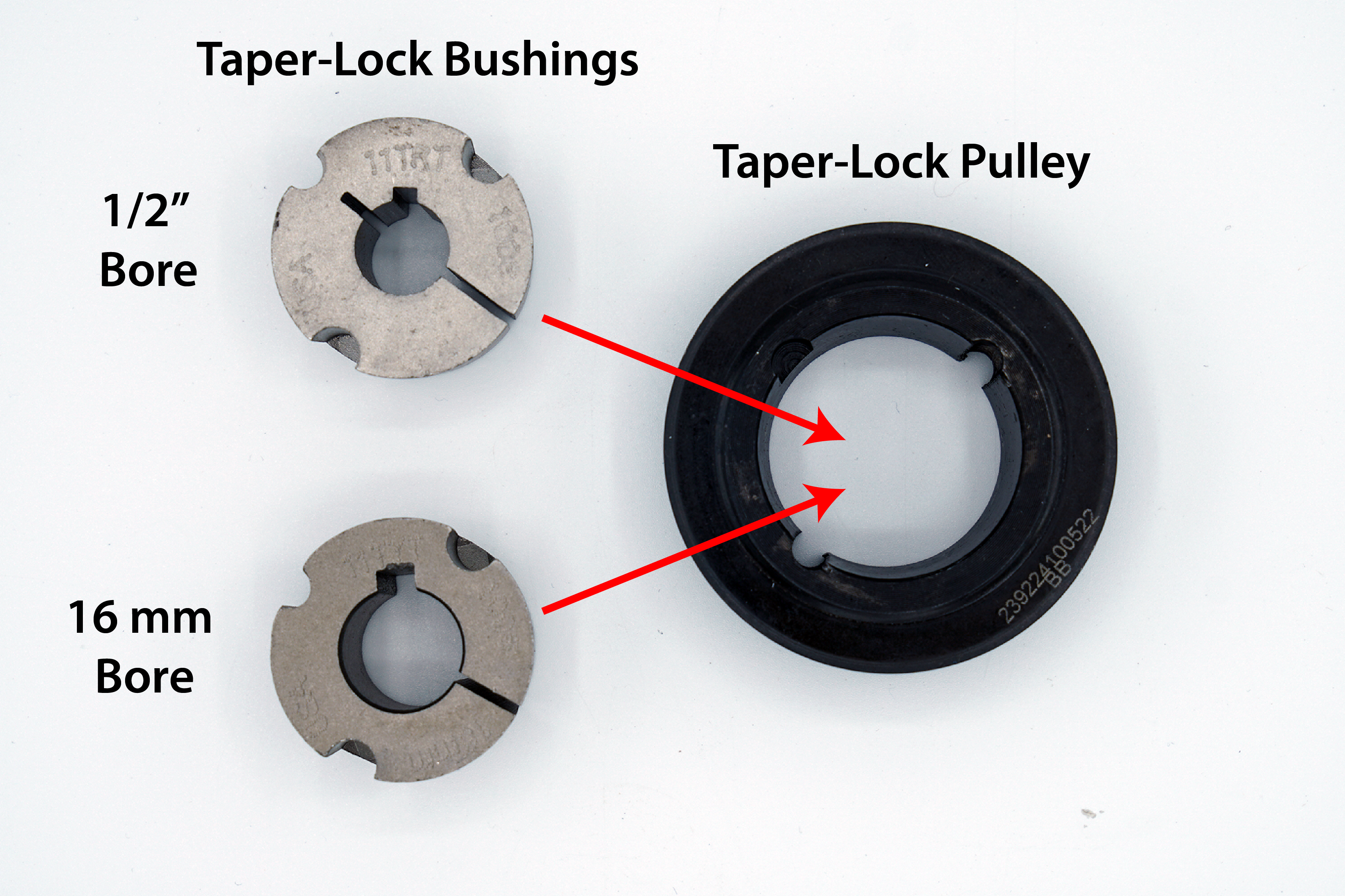 Taper Lock bushings and pulley used for CNC mill conversion