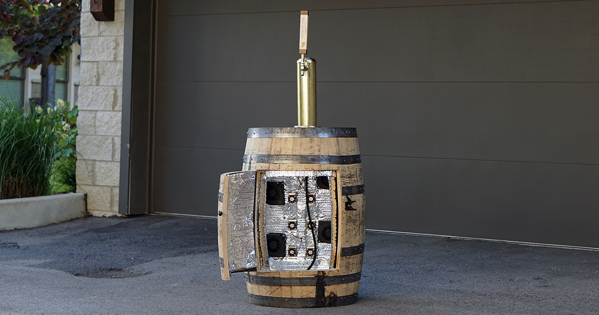 Kegerator from an Old Jack Daniel's Barrel