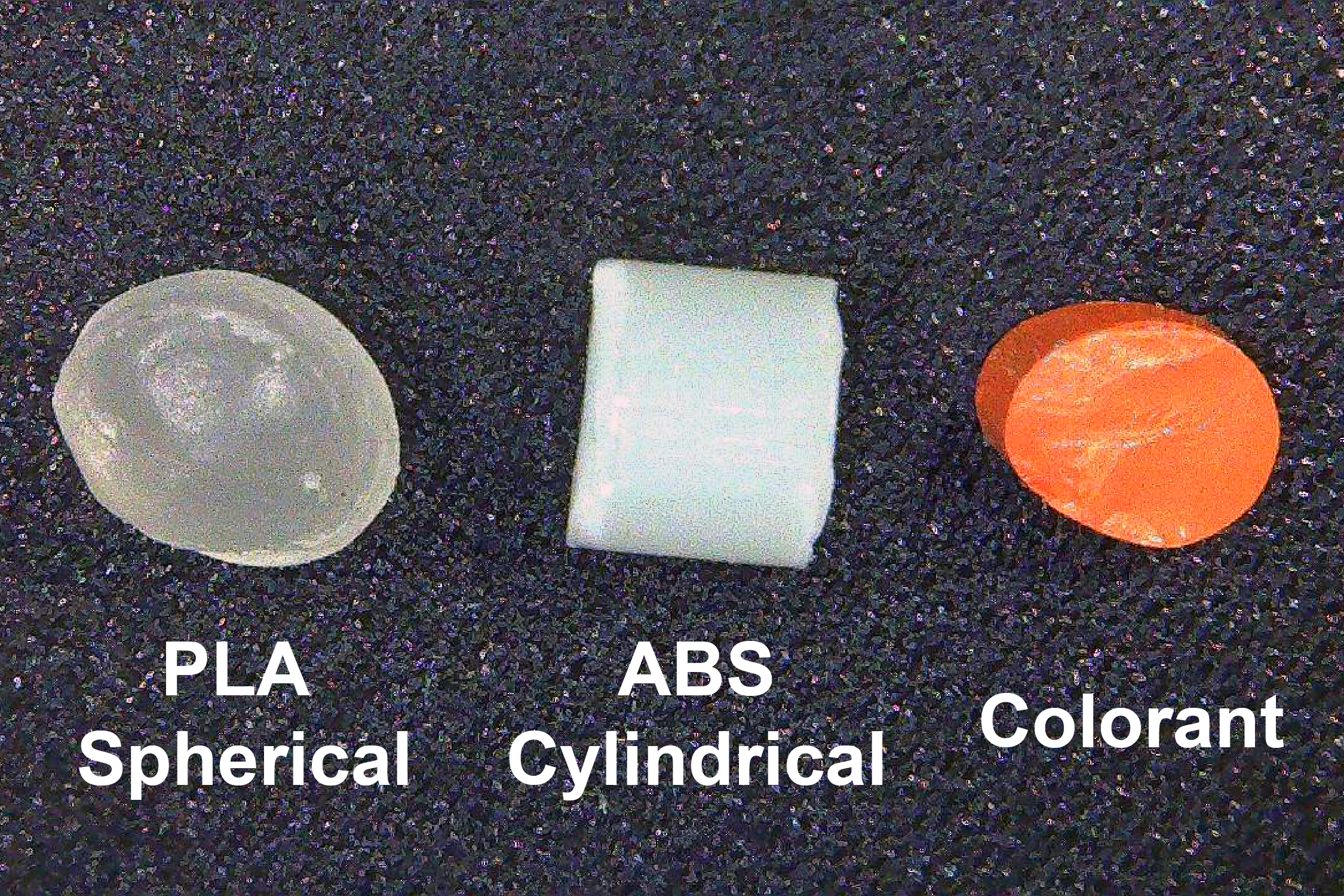 Different types of pellets for large format 3D printing