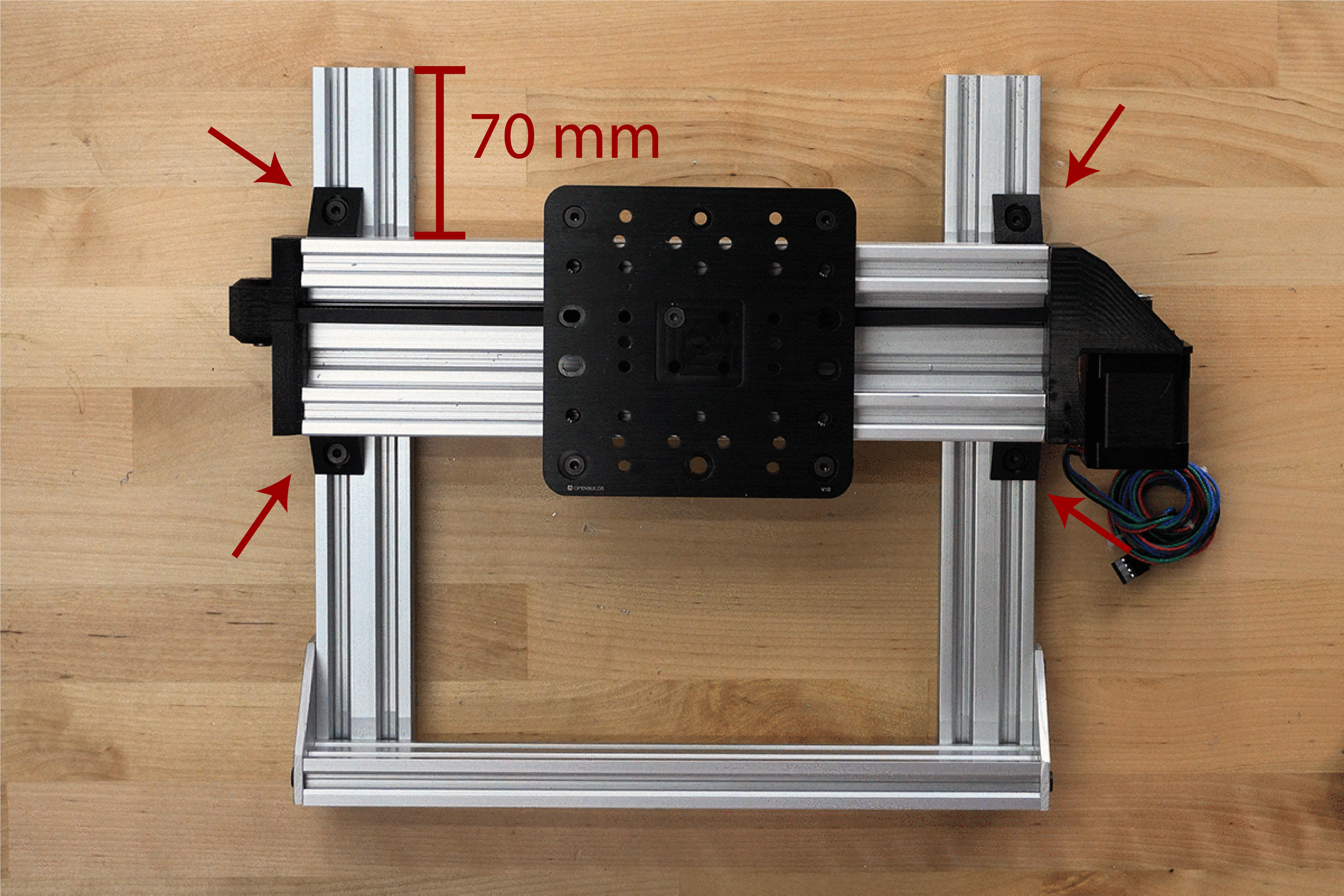 Attaching y-axis to base